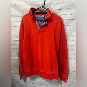 Orvis Men’s Red Pullover Sweatshirt size Large